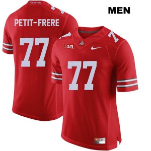 Men's NCAA Ohio State Buckeyes Nicholas Petit-Frere #77 College Stitched Authentic Nike Red Football Jersey FP20P81RQ